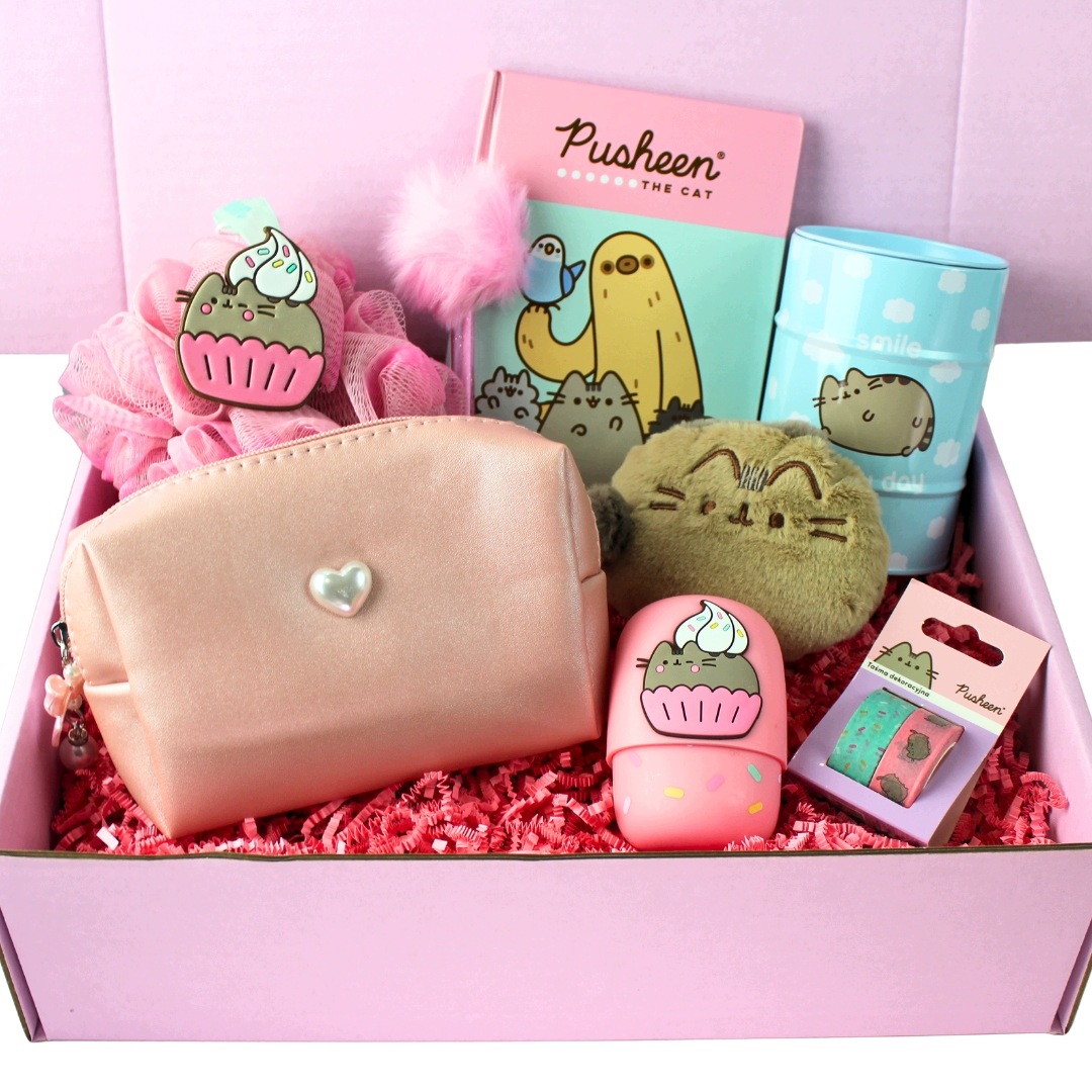 Dla Dziewczynki Pusheen Zestaw TibiBox Kosmetyczka Portfelik Notes