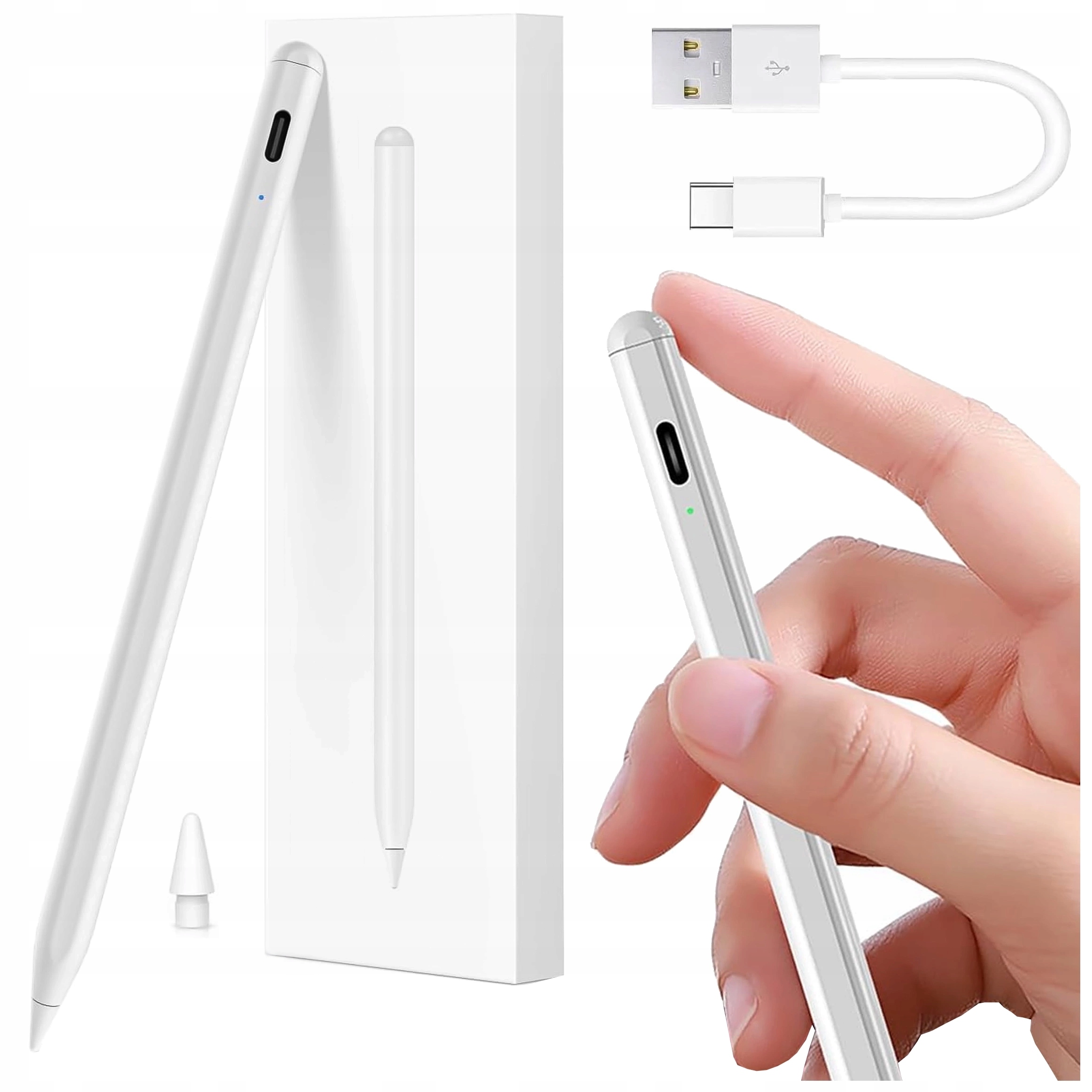 Rysik zamiennik Alogy do Apple iPad z funkcją Palm Rejection i Tilt biały