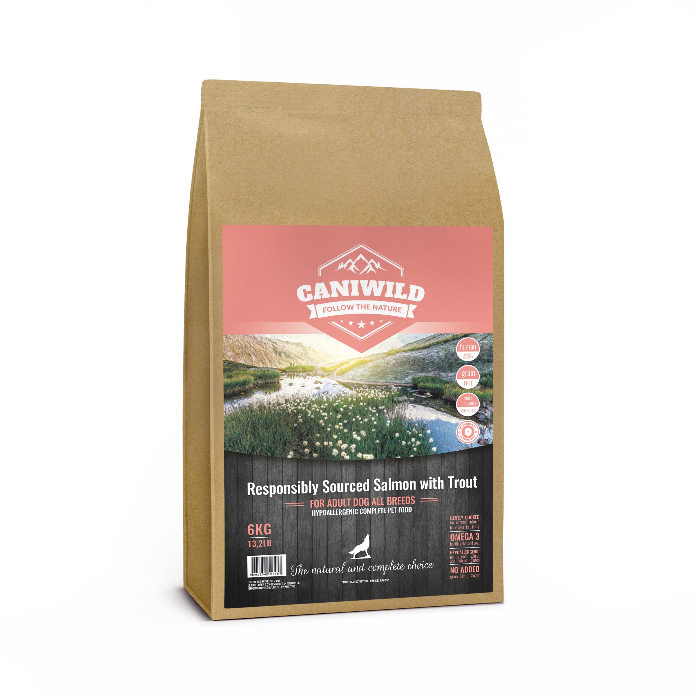 Caniwild Adult Gentle Trout Salmon Dla Psa 6KG