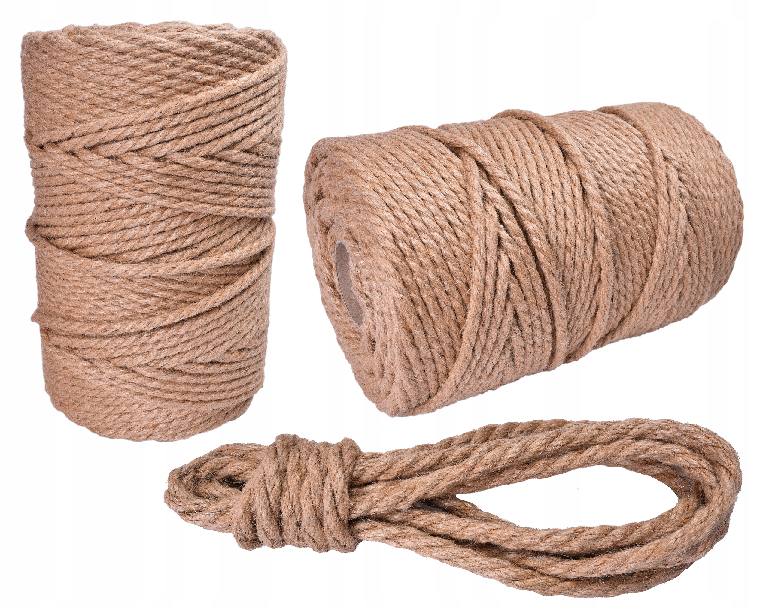 Lina Jutowa 10mm 100M Sznurek Ozdobny Sznur linka Dekoracyjna na Drapak