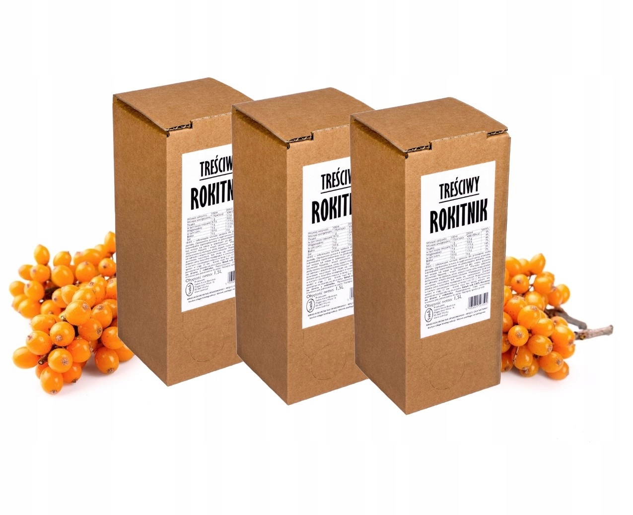 sok rokitnik 100% sok z rokitnika naturalny 3x1,5L rokitnikowy