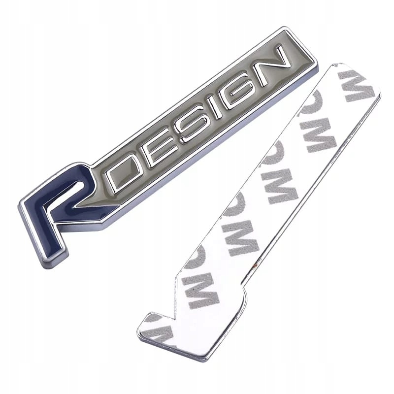 Znaczek LOGO Emblemat metal 3D R-DESIGN VOLVO BLUE Marka Volvo