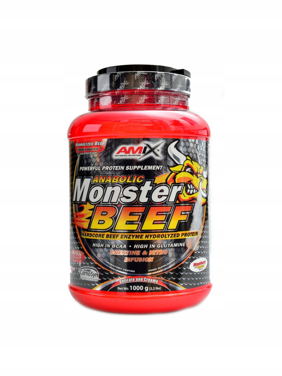 Anabolic Monster beef protein 90% 1000 g jahoda banán
