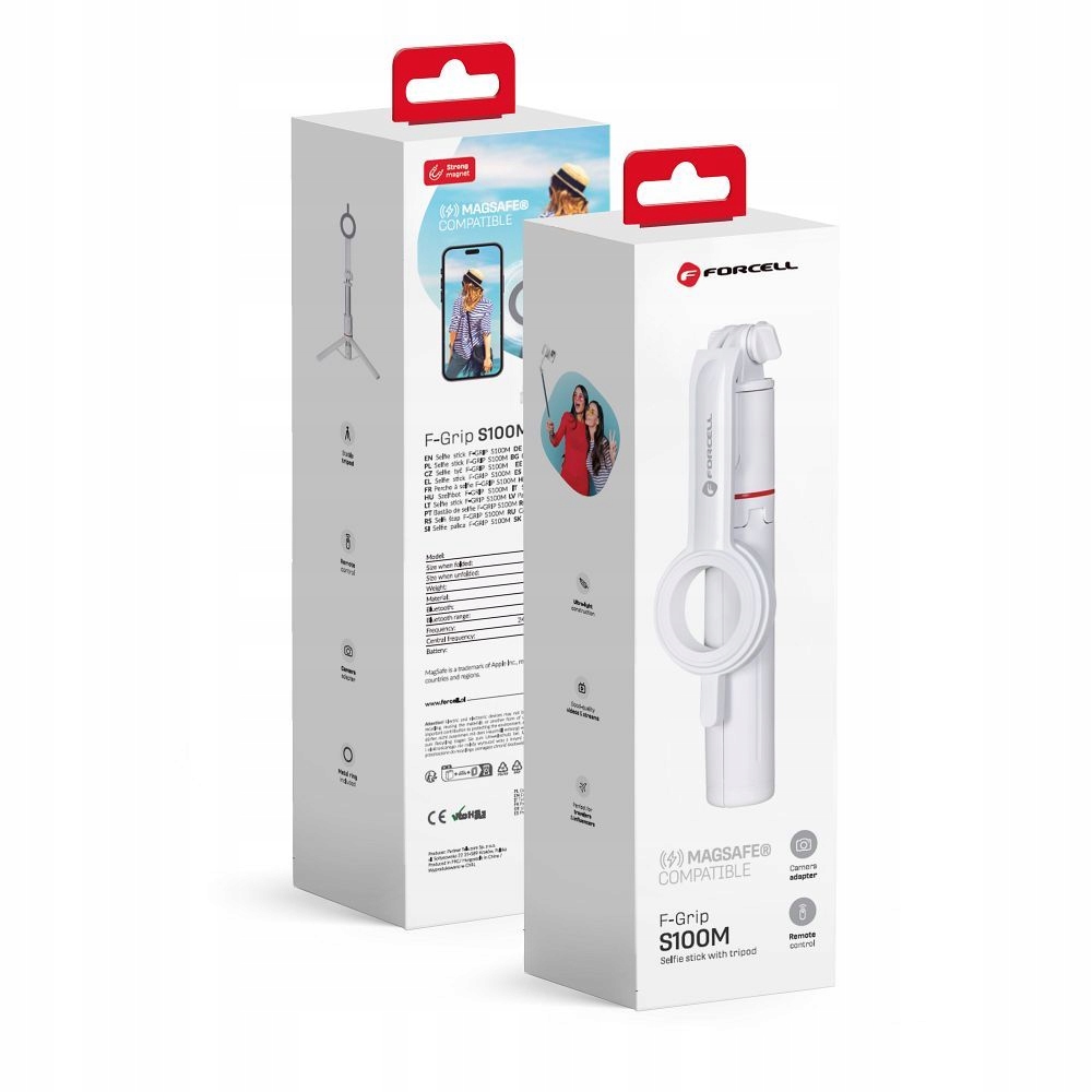 Forcell F-grip MagSelfie S100M držák selfie tyče s bezdrátovým dálkovým ovládáním