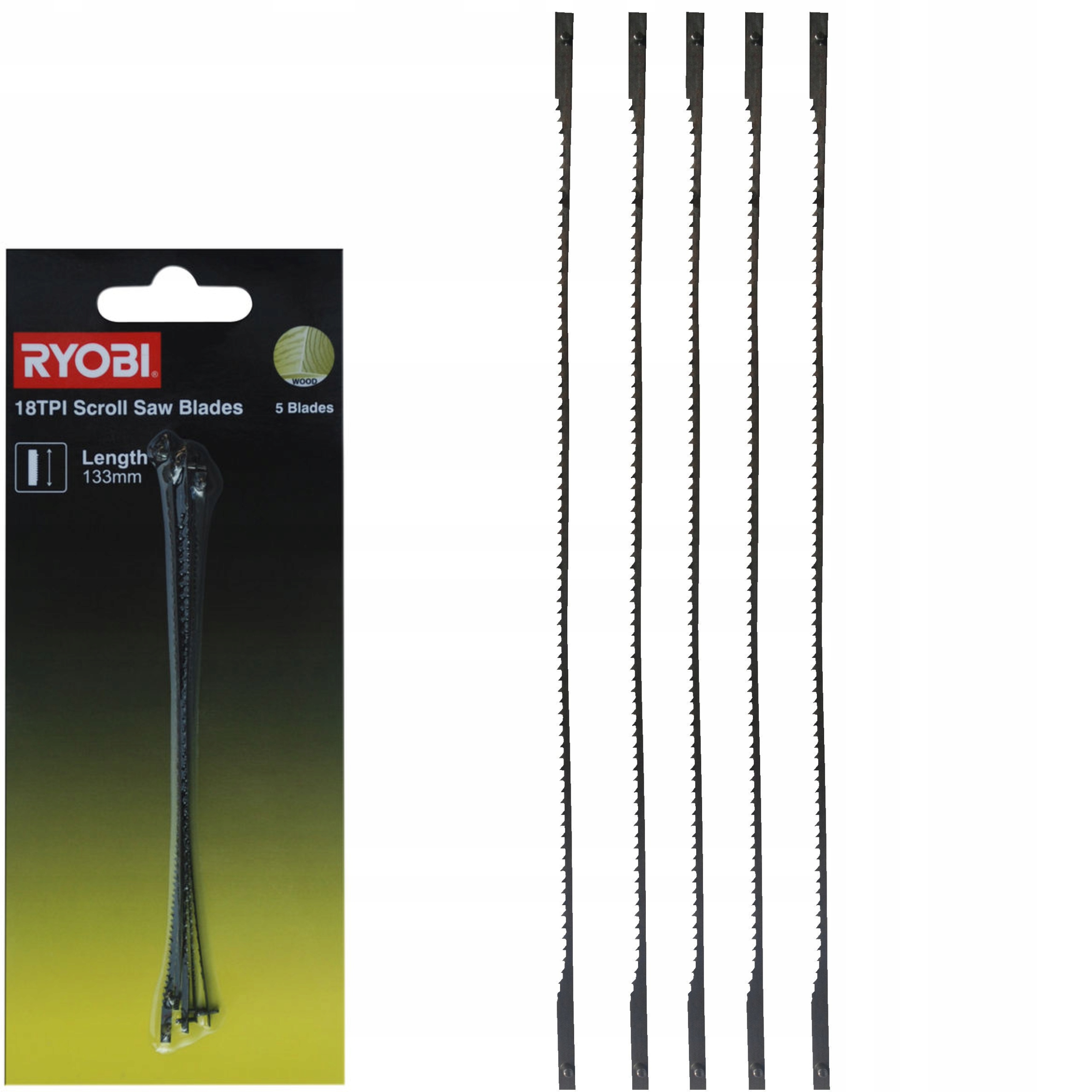 Ryobi Sada 5 Pilových Listů Pro Přímočarou Pilu 18 Tpi