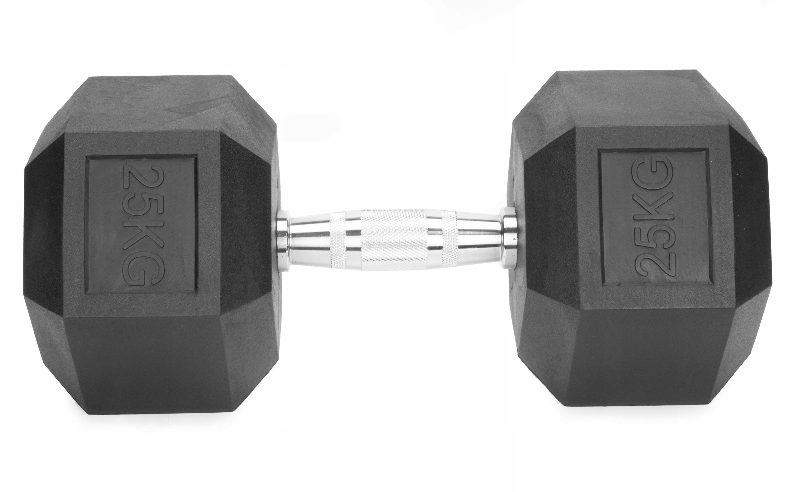 Hantle stałe 1x25kg żeliwne gumowane 25kg HEX do treningu SOLIDNE Marka Thorn