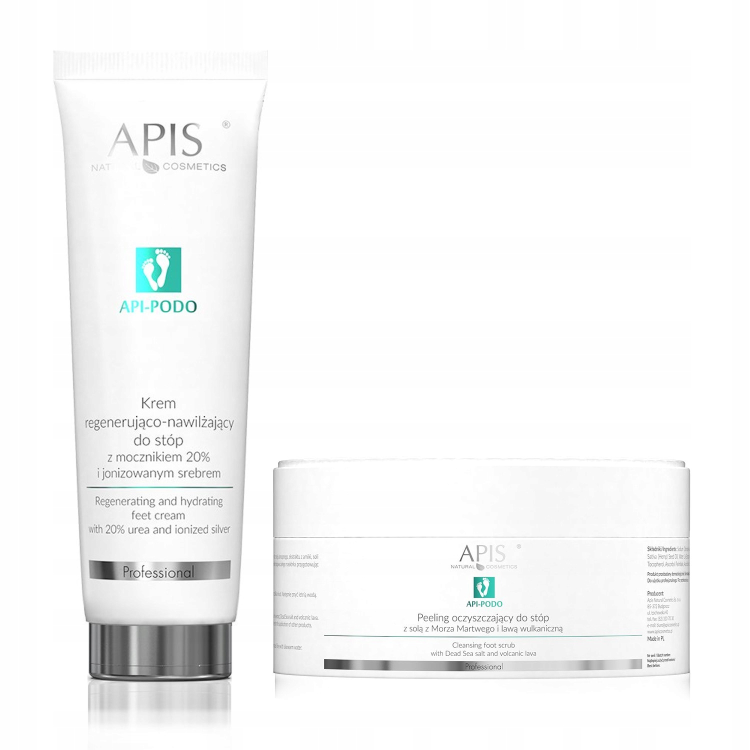 

Apis Api Podo Zestaw Krem peeling stóp Pięt suche