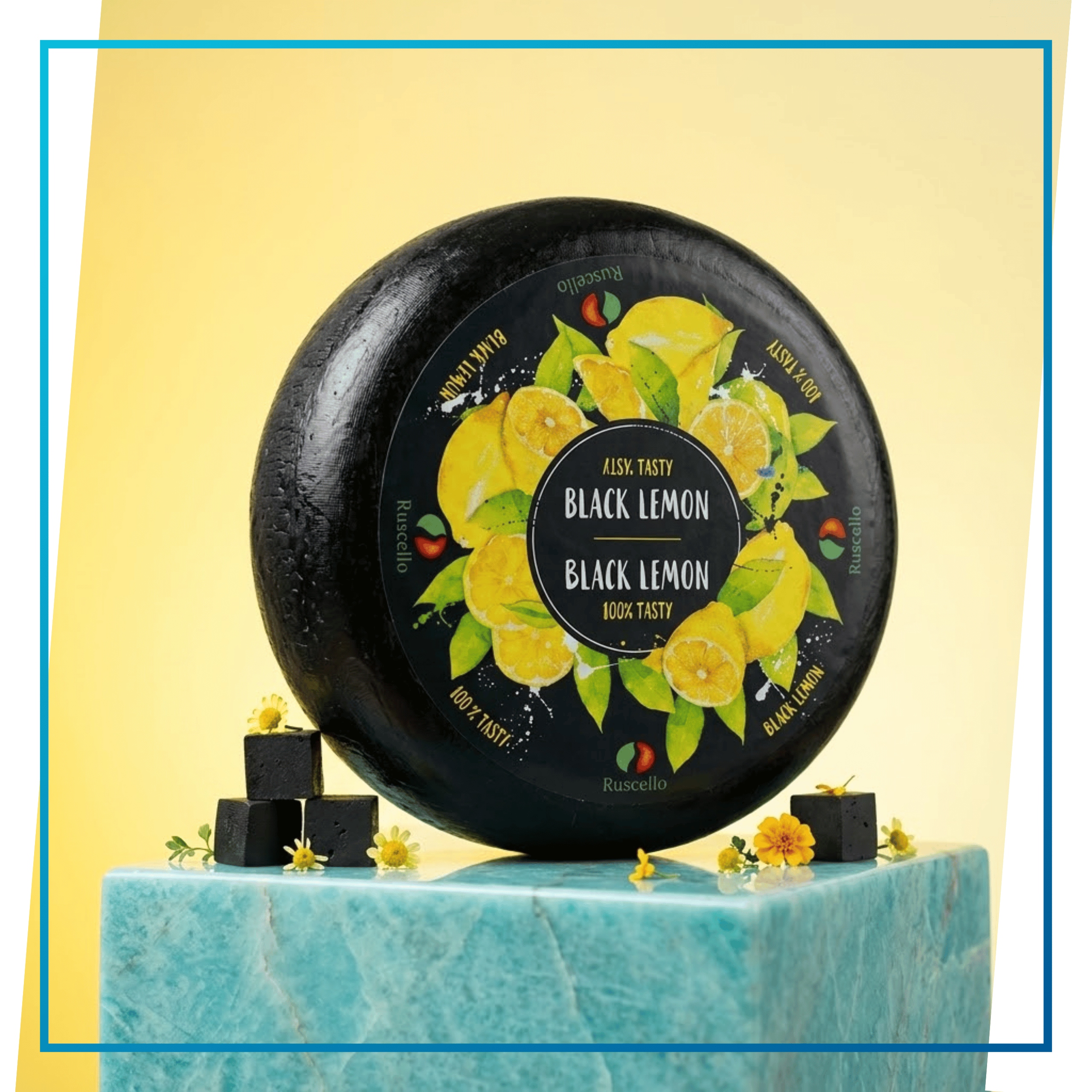 Ser holenderski Gouda Ruscello z dodatkiem czarnej cytryny 500 g Flomaro