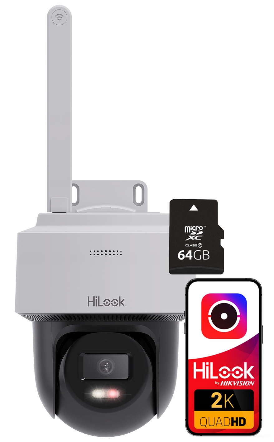 WiFi otočná kamera PTZ-N2C400I-W(W) karta 64GB HiLook od Hikvision 4MPx