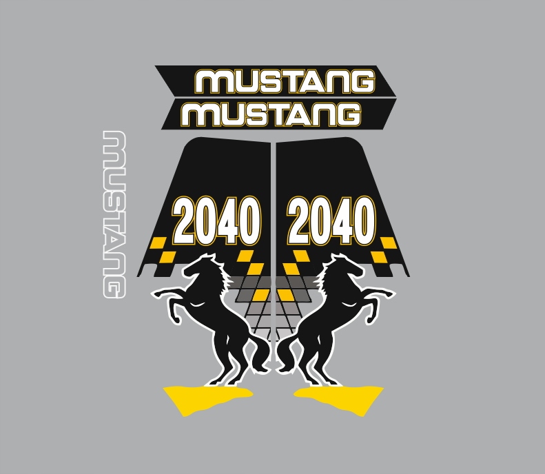 Samolepky s nálepkou Mustang 2040