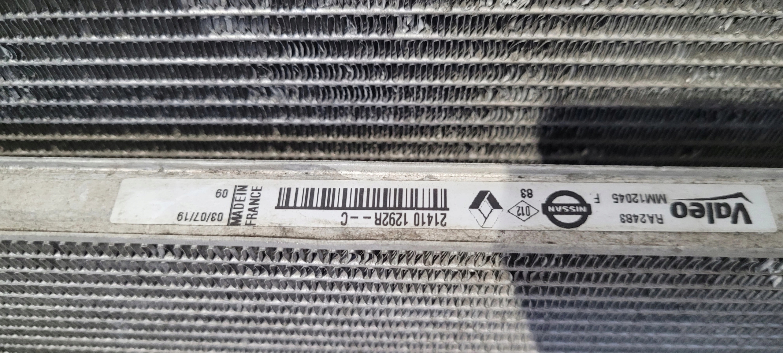 water cooler + supplementary RENAULT 214101292R