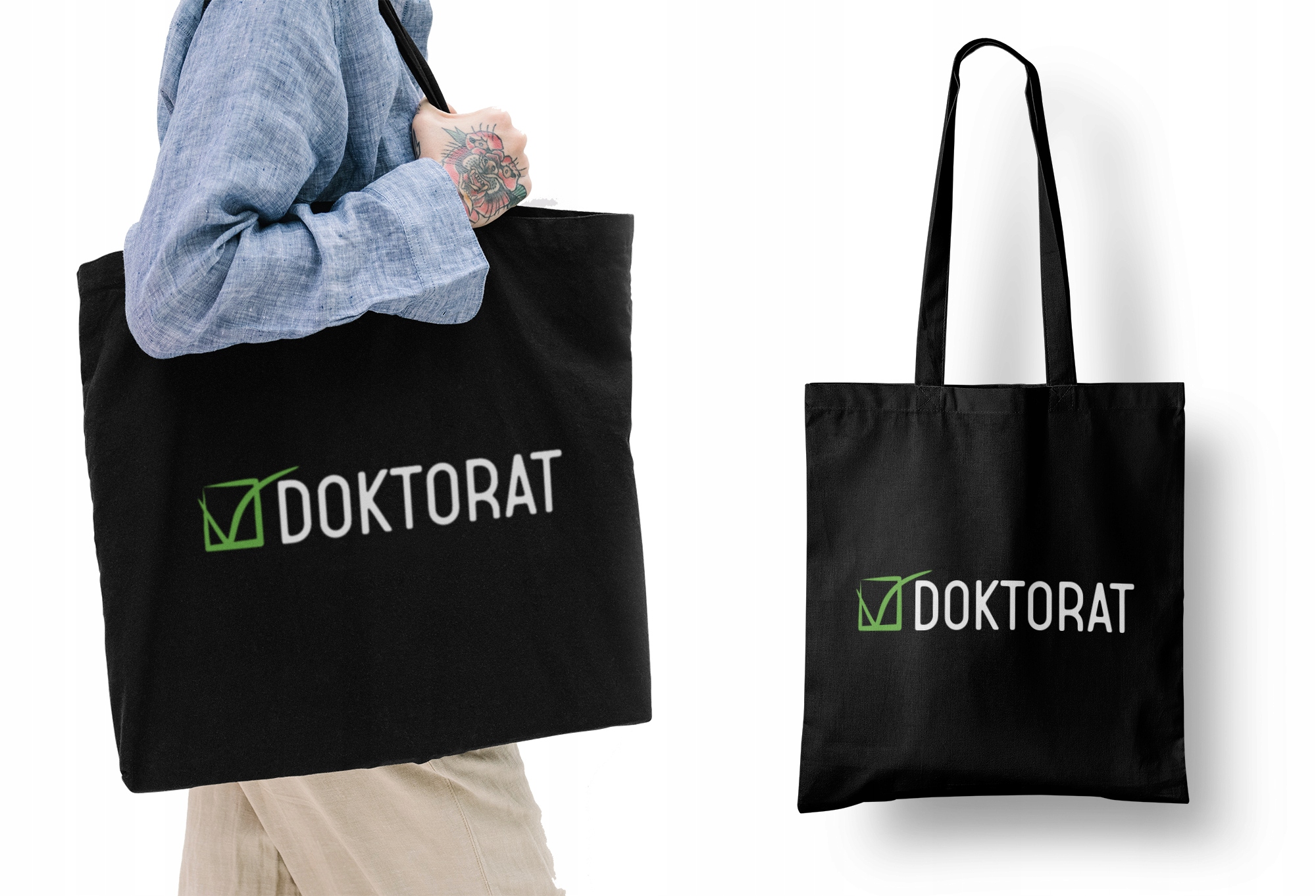 DOKTORAT torba shopper OBRONA sukces DR bawełniana