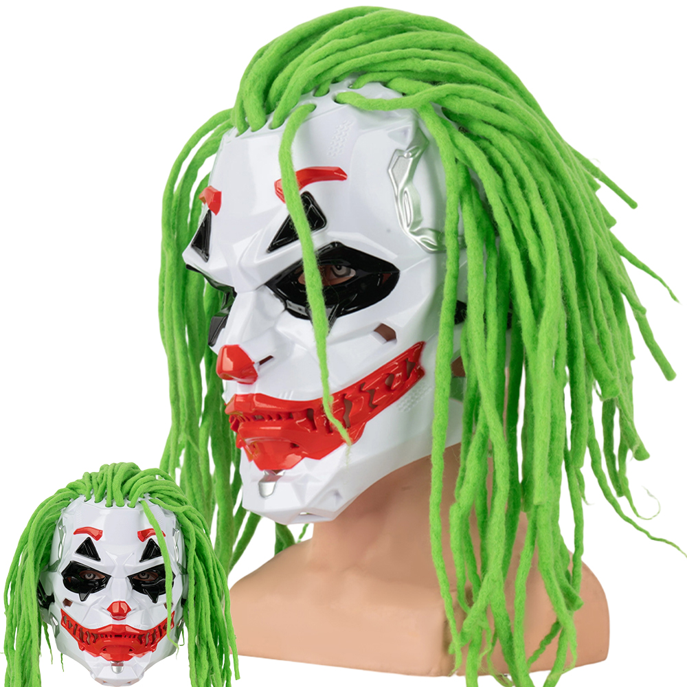 Halloween Mask Maska Klauna s drody pro dospělé Cosplay Zelená
