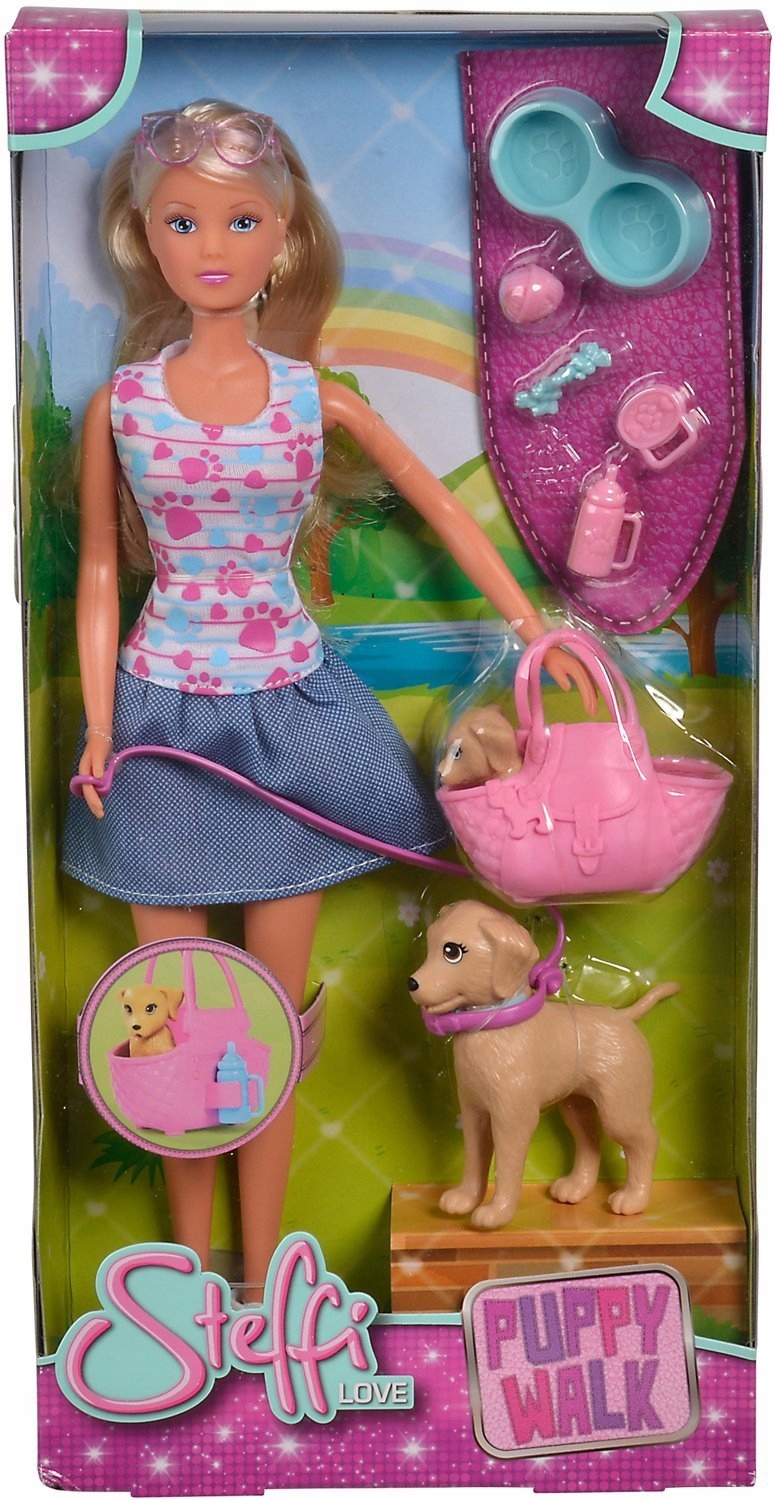 Lalka Simba Steffi na spacerze z psami EAN (GTIN) 4006592032708