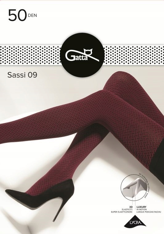 

Sassi 09 Rajstopy 50 den Gatta: persian red, 2/S