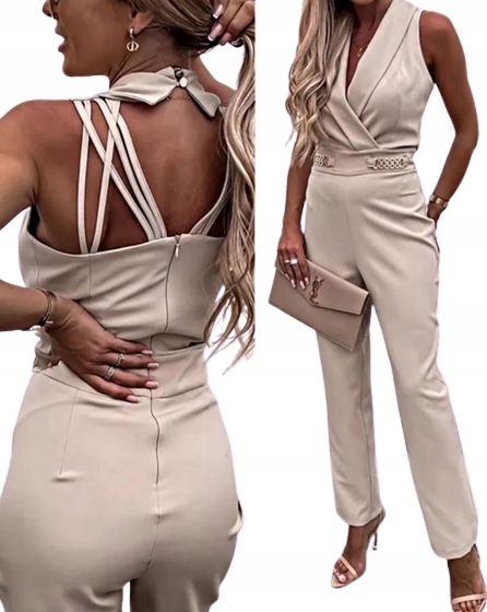 MD elegantní dámská kombinéza M/38 béžová