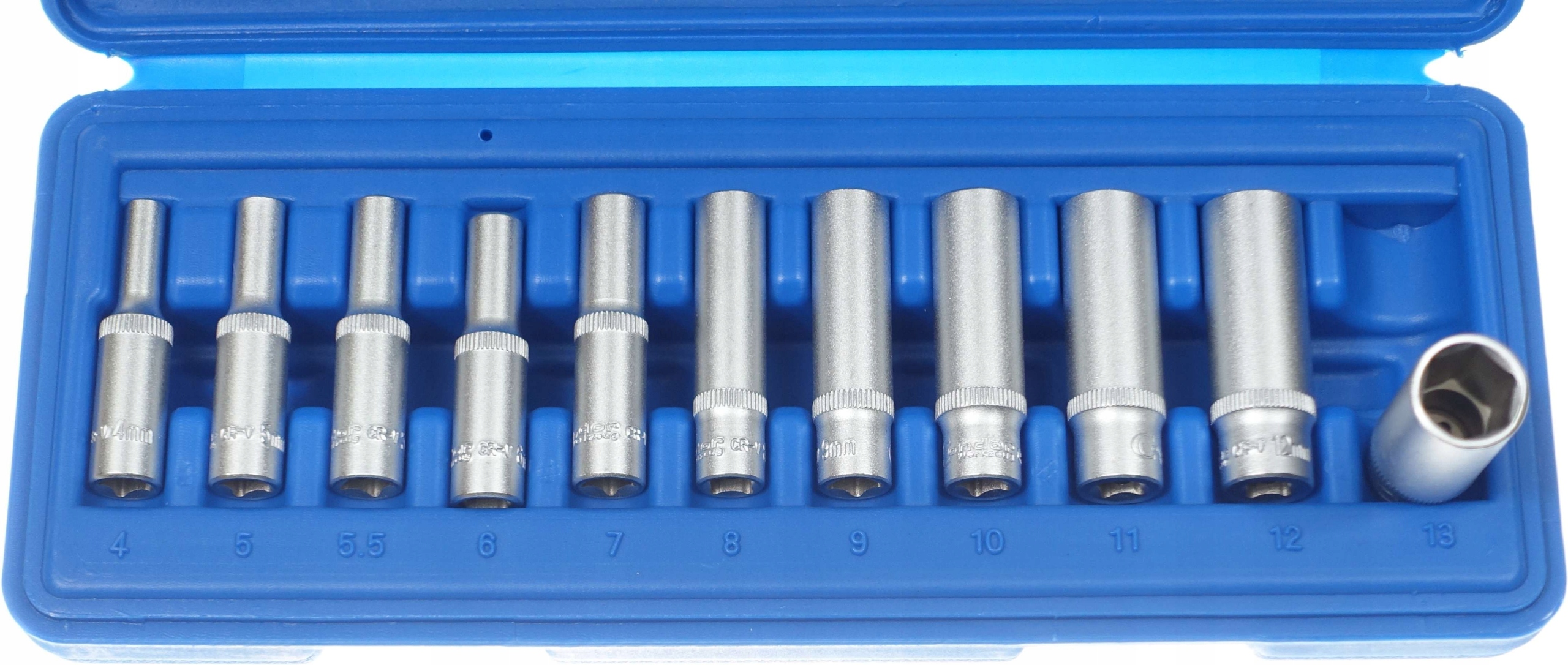 

Zestaw Nasadek Długich Nasadki Długie 1/4 4-13 mm