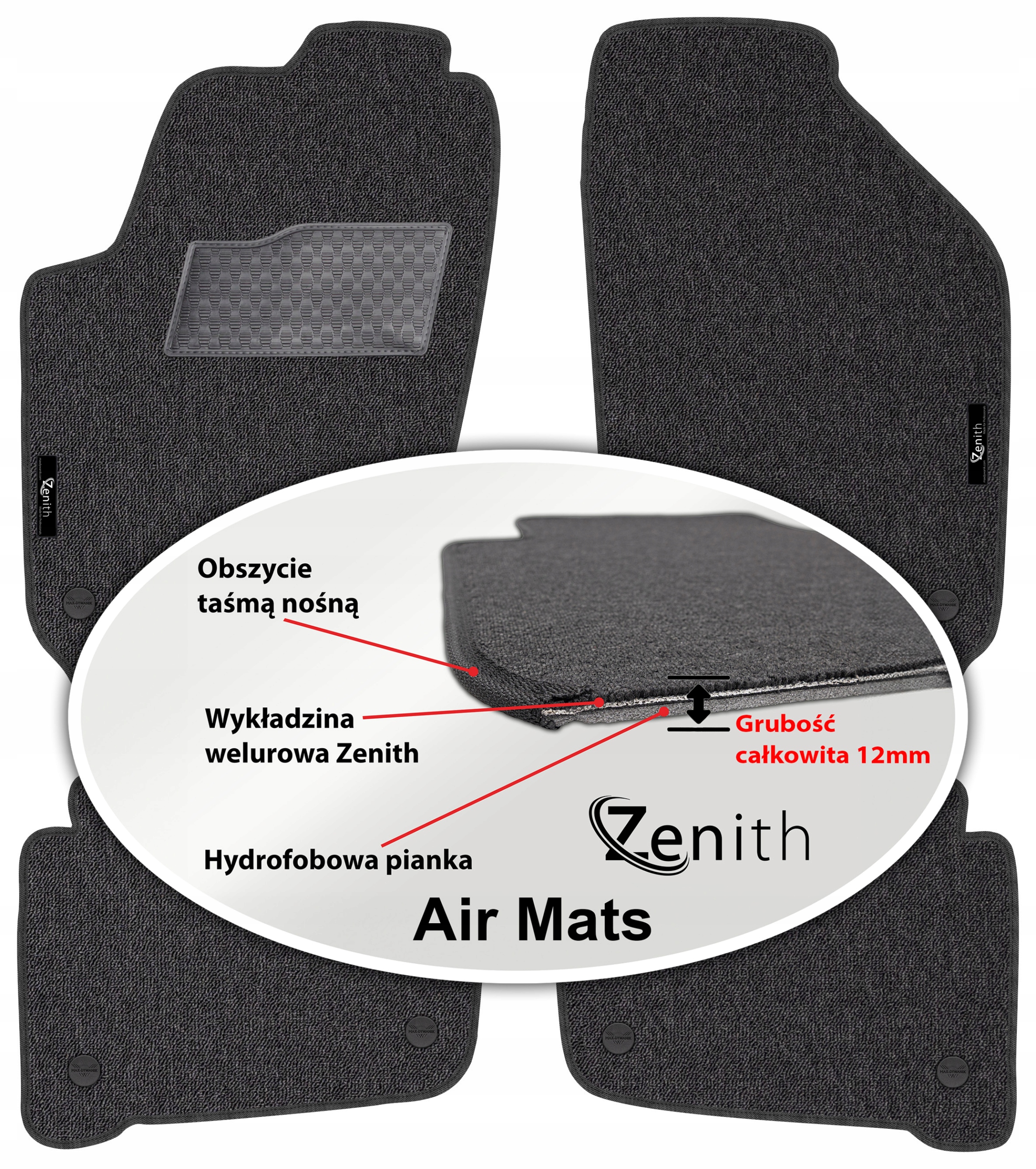 Škoda Fabia I 2000-2007 Velúrové koberčeky do auta Zenith Air Mats