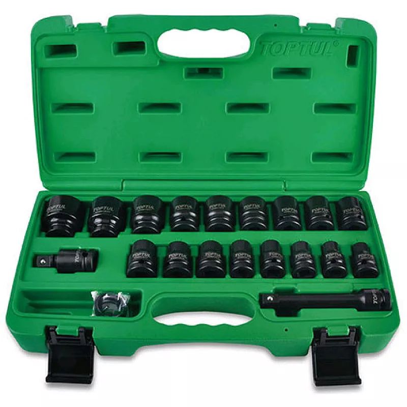 Sada Úderových Nástavcov 1/2" 10-32 MM 27 Ks Cr-mo Toptul GCAI2701