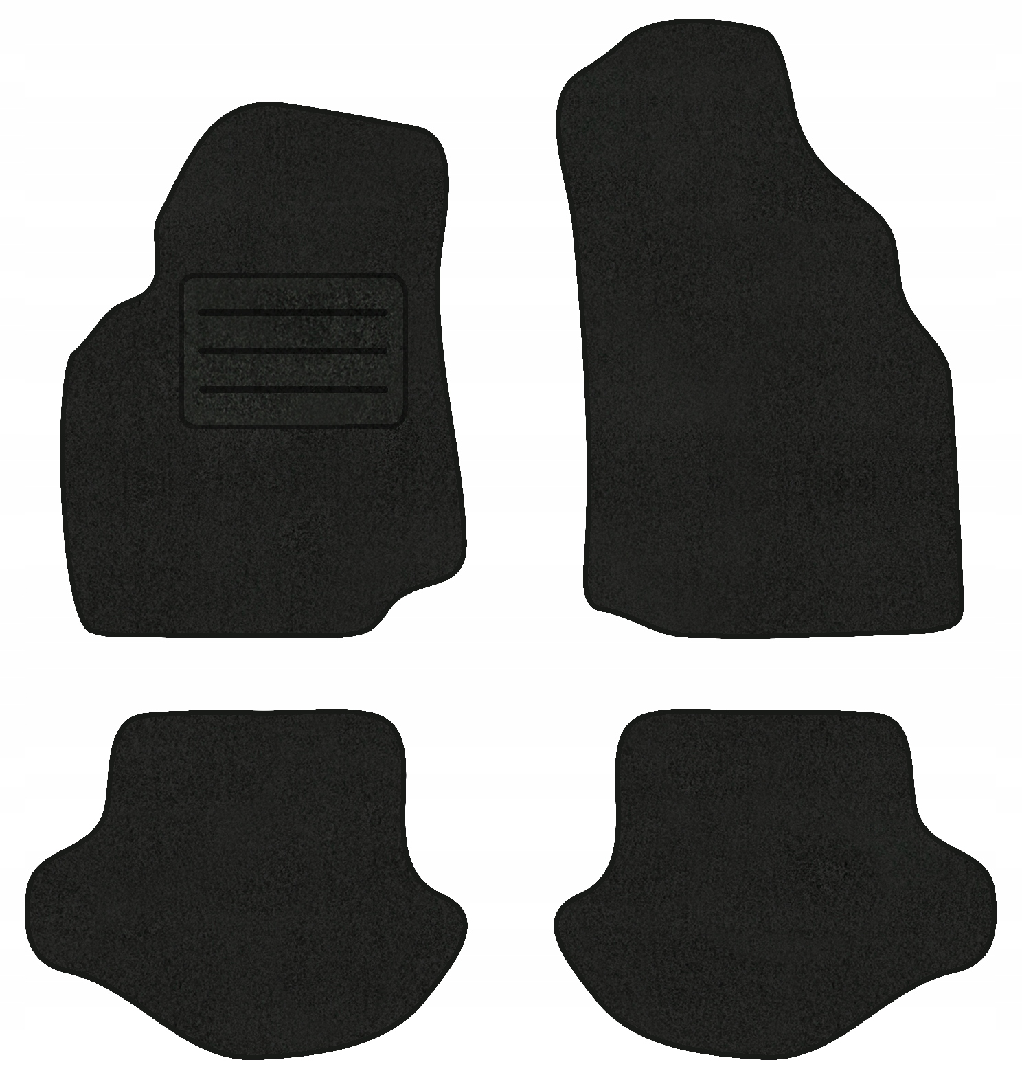 Velurové koberce Lux pro Ford Puma I (1997-2002) Komplet Černé