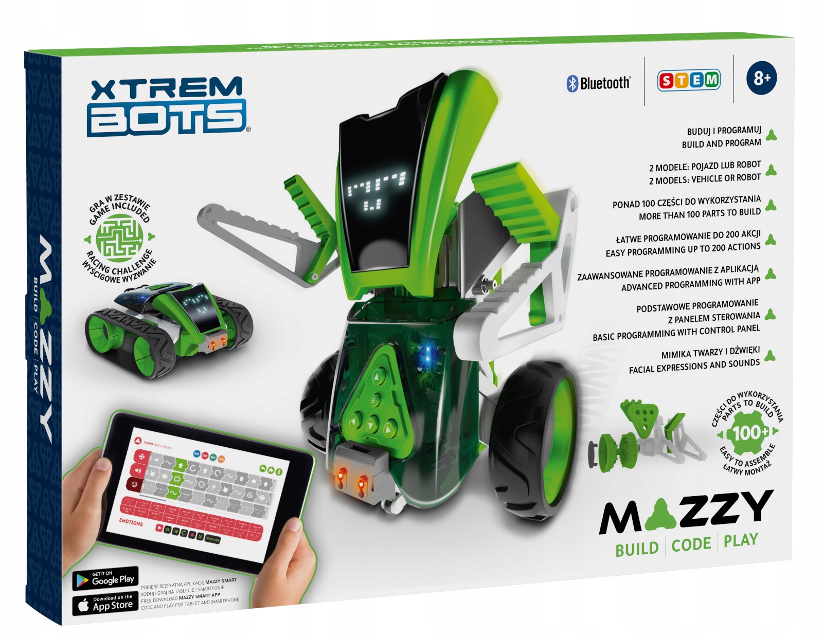 

Xtrem Bots Robot Mazzy do nauki programowania