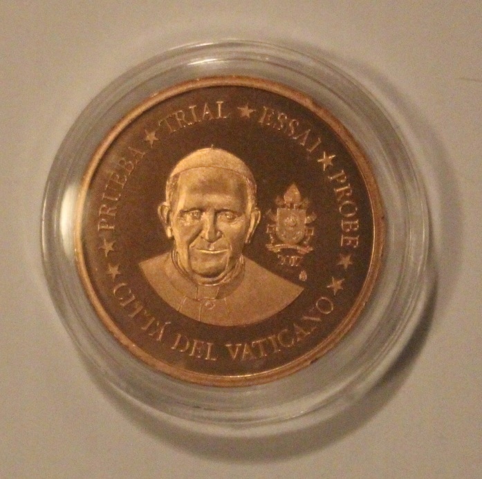 WATYKAN 2017 1 EURO CENT PAPIEŻ FRANCISZEK SPECIMEN PRÓBA RZADKOŚĆ