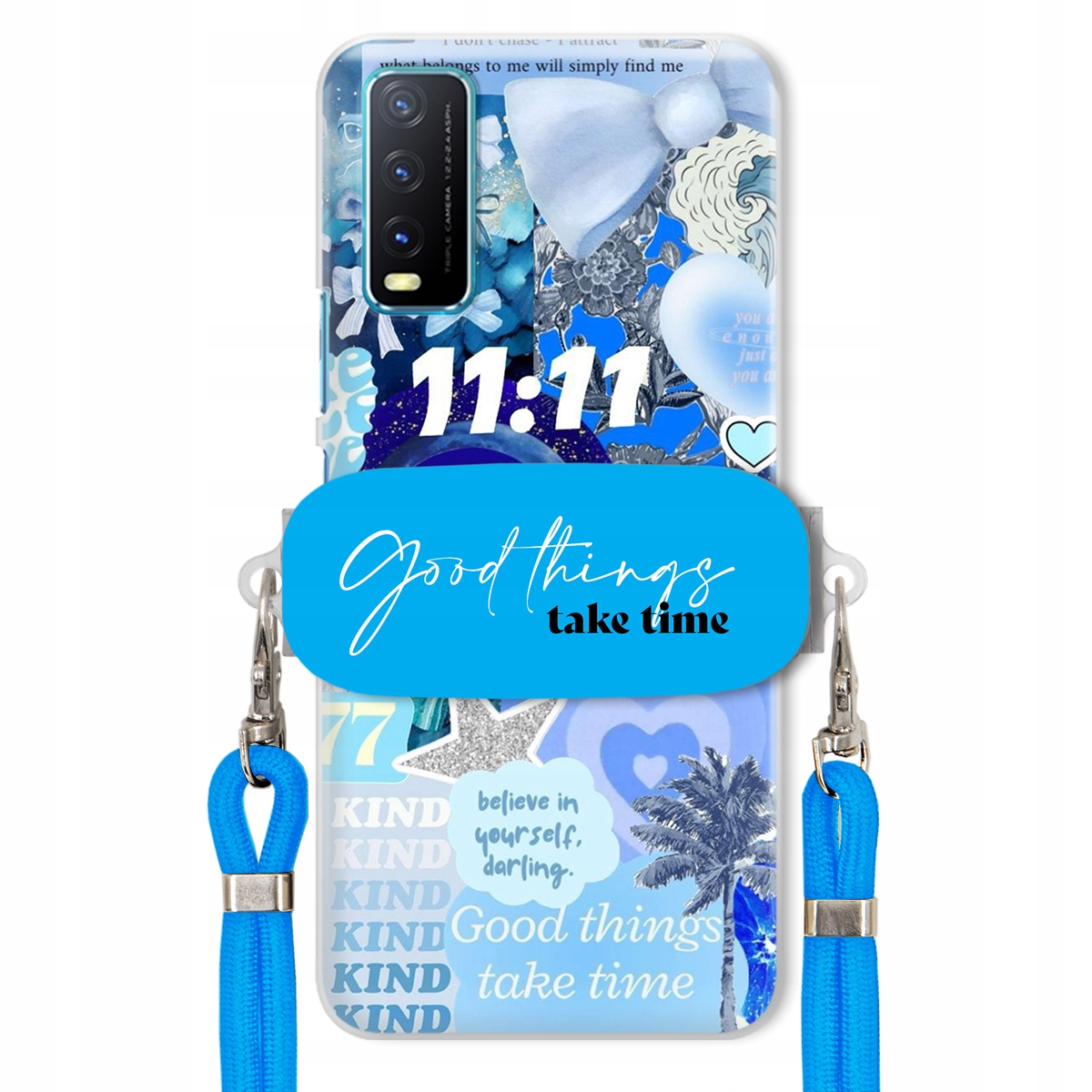 Puzdro pre Vivo Y33s Držiak Crossbody vodítko Good Things Take Time Lata