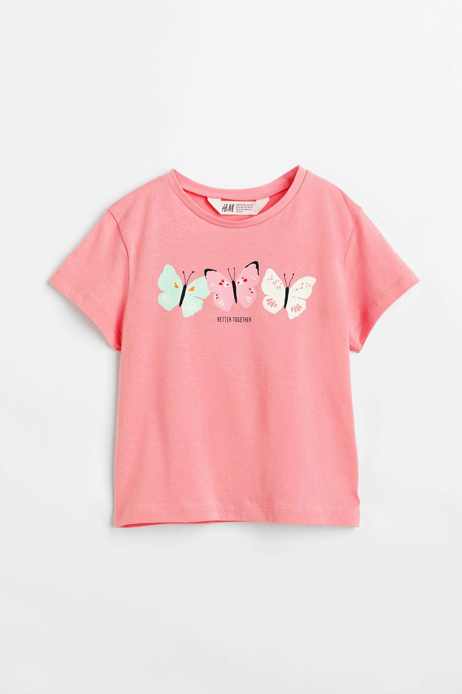 

Nowa H&m bluzeczka Motylki różowa 110/116