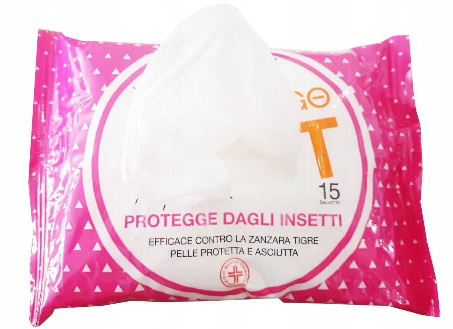 NA KOMARY CHUSTECZKI DEET ODSTRASZAJĄCE 15 szt