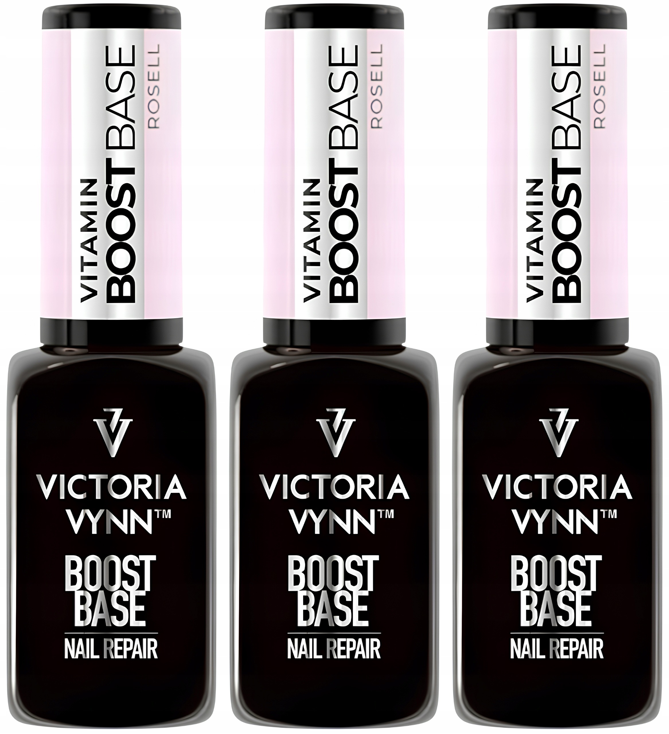 3 x Victoria Vynn Boost Base Rosell 8 ml Hybridní růžová báze na nehty