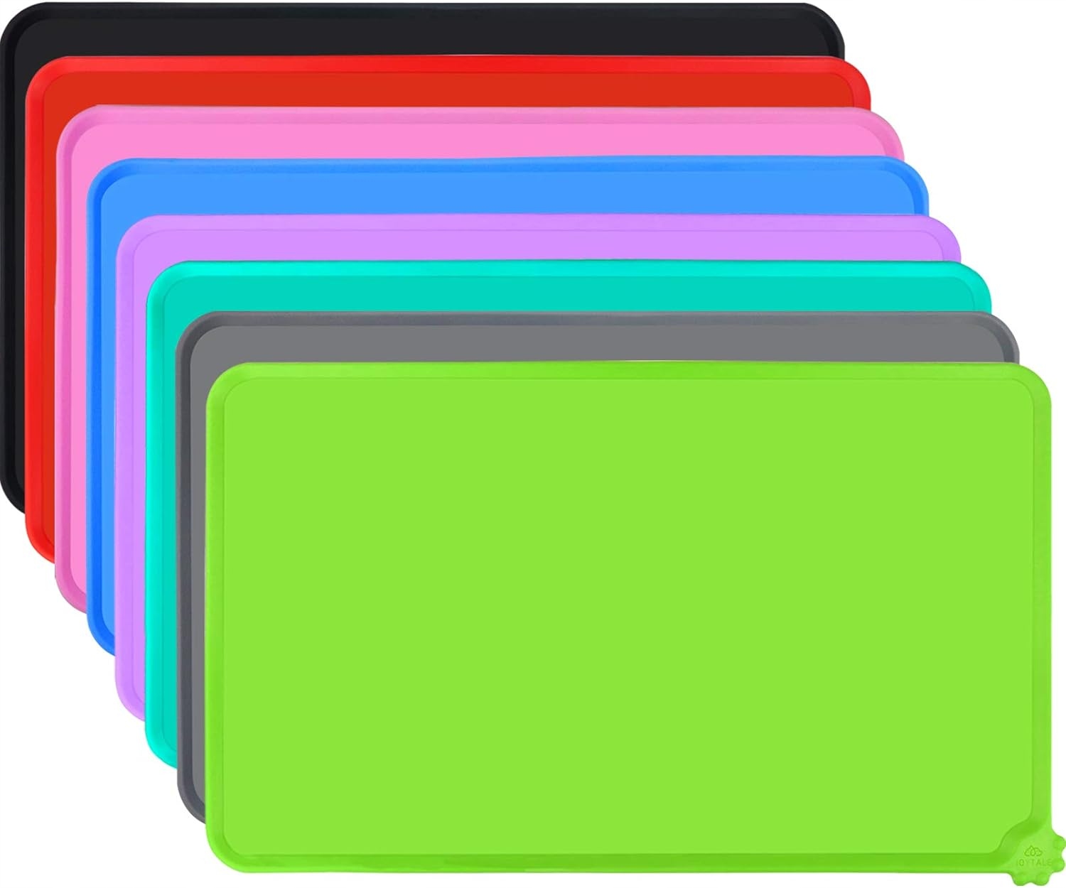 Levně Silikonová Podložka Na Krmení Zvířat 47 x 30 cm Zelená Voděodolná Podložka