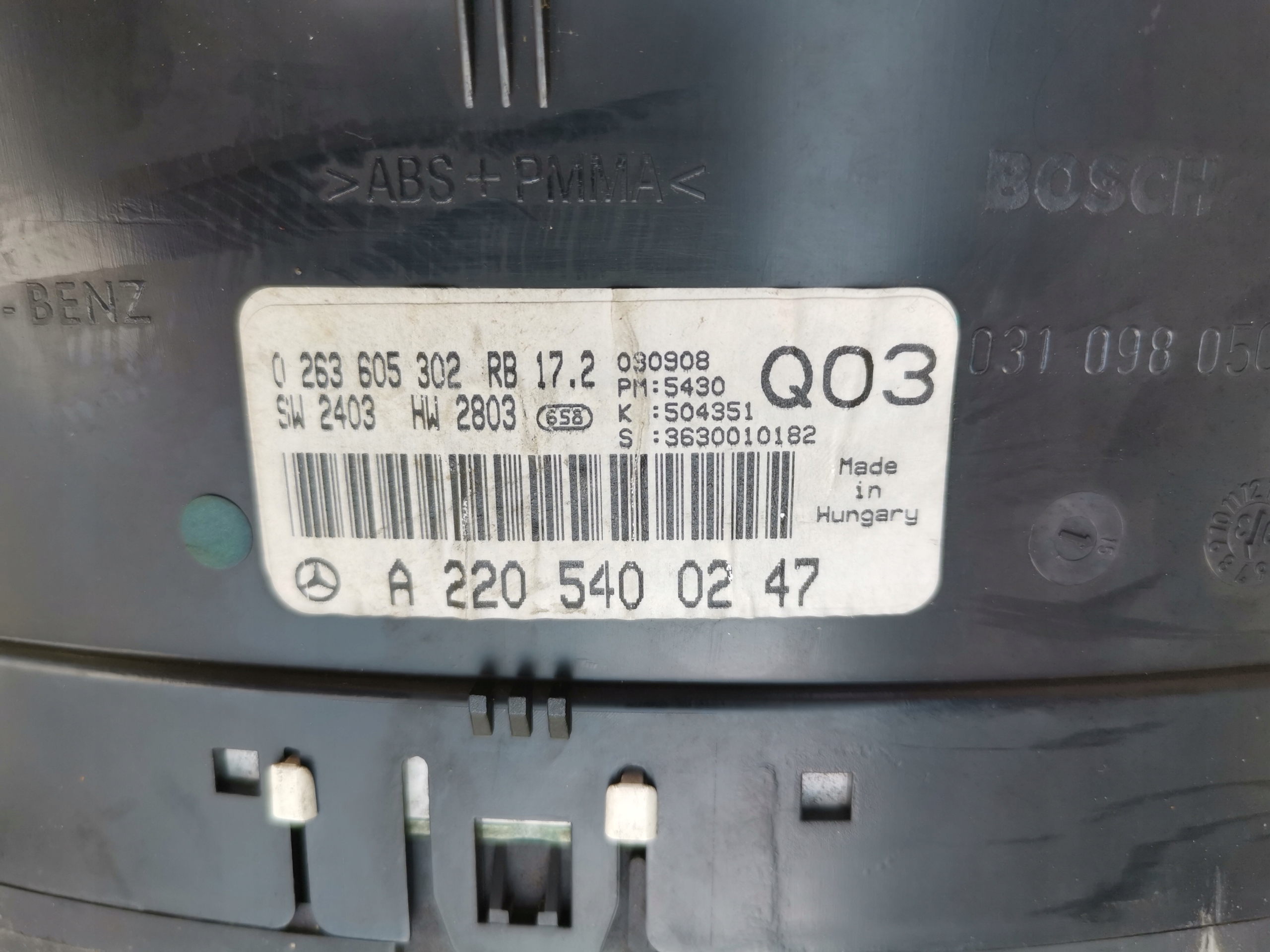 2205400247 MERCEDES W220 dials dials a2205400247