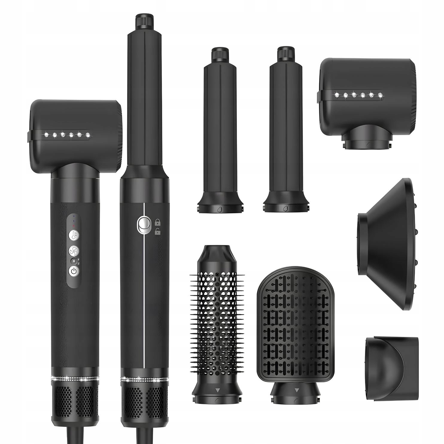 Multifunkčný styler 7 v 1 s výkonom 1400 W, farba čierna