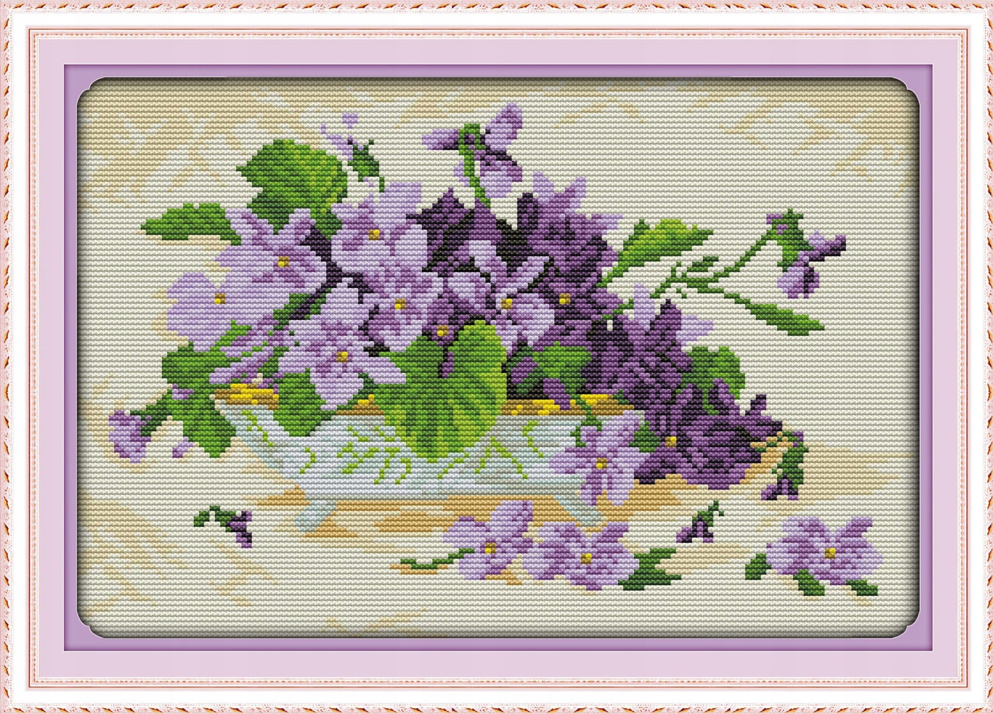 Křížková výšivka počítaná sada (kanva, mulina)