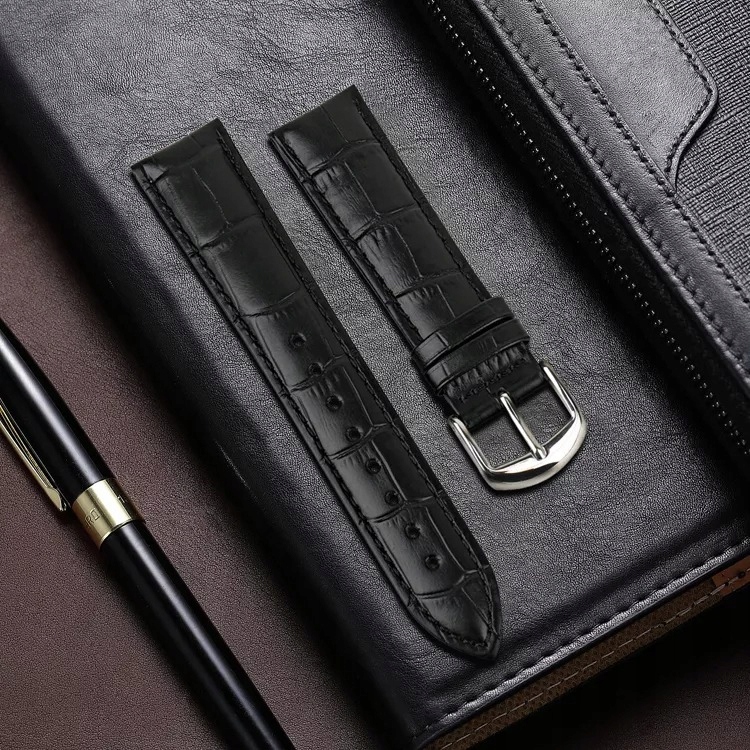 PASEK SKÓRZANY DO ZEGARKA SMARTWATCHA 22mm UNIWERSALNY CZARNY + TELESKOP Marka inny