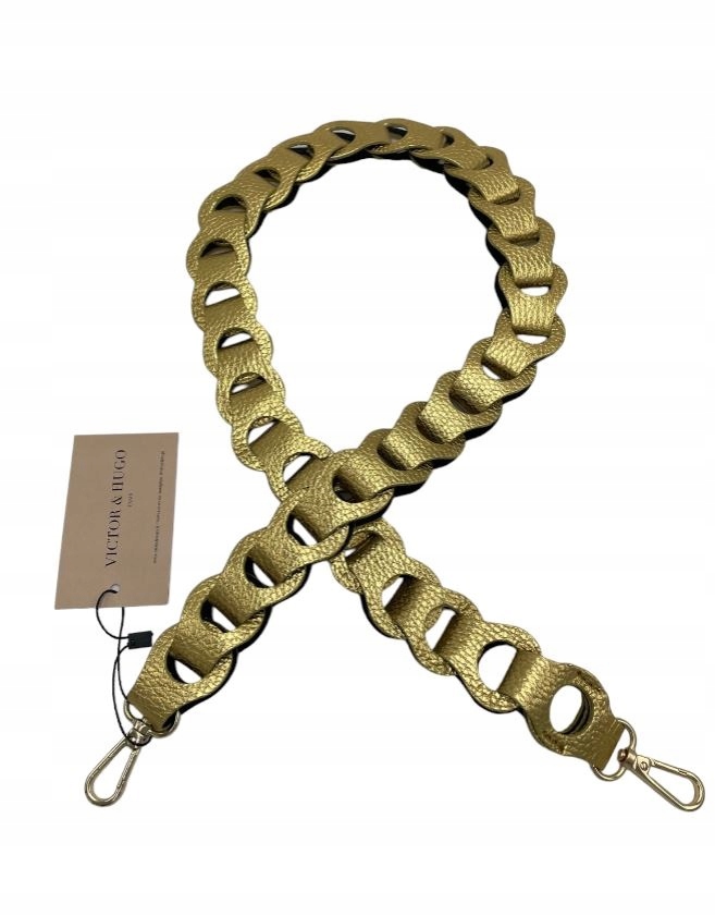 Victor&Hugo Pásek na rameno pro koženou kabelku Sasha Dore zlatý 100 cm