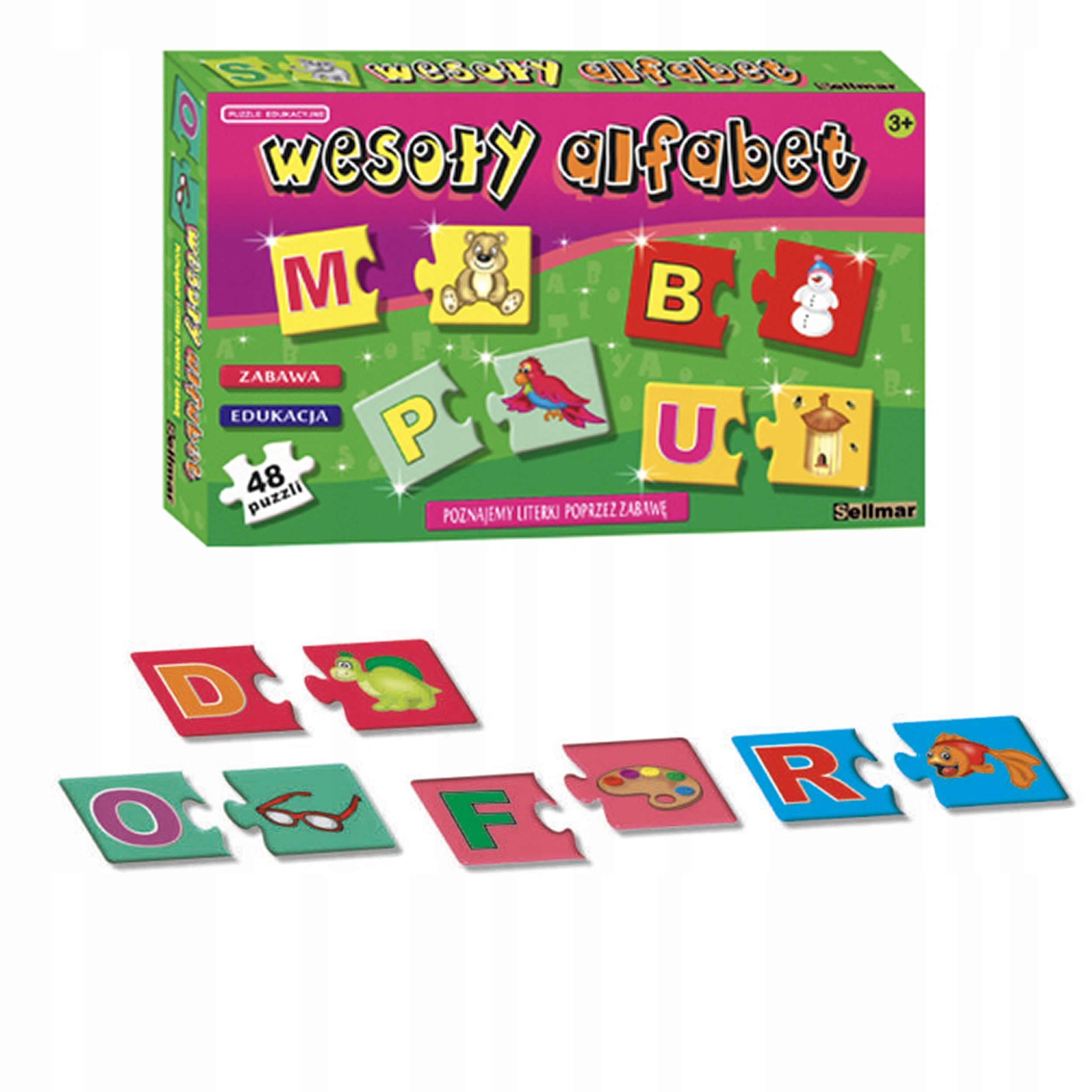 

Puzzle Wesoły Alfabet 48 Elementów Sellmar