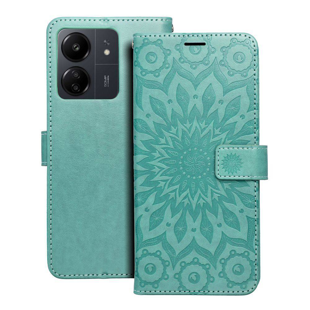 Etui Mezzo Book Do Xiaomi Redmi 13C Poco C65 Mandala Zielony