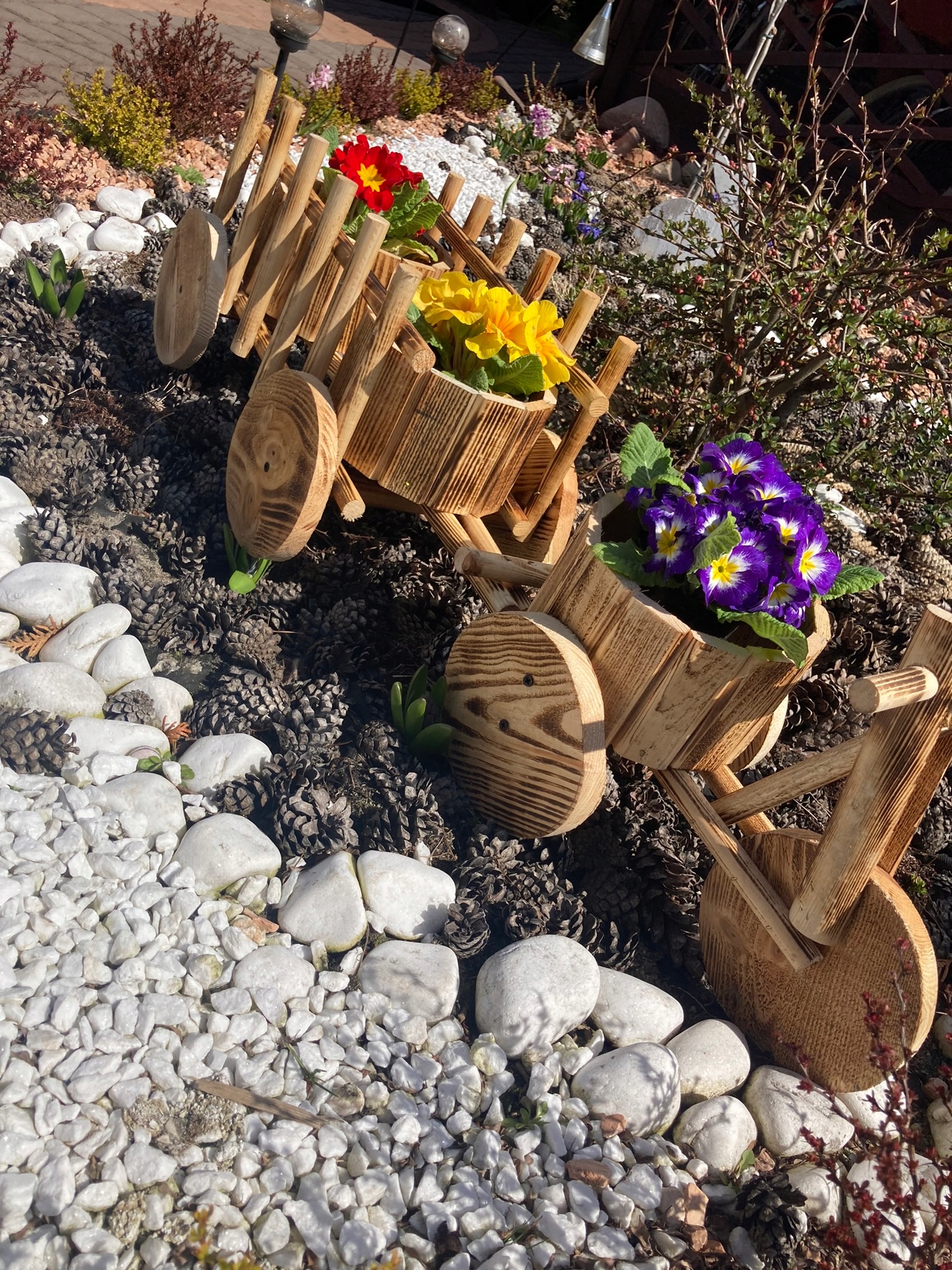 Rower z wozem z drewna Seria 1