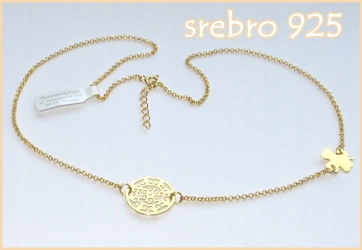 

Naszyjnik Gwiazd Celebrytka Ażur Koniczynka Srebro