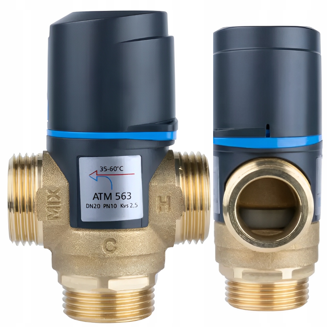 ZAWÓR TERMOSTATYCZNY MIESZAJĄCY MIESZACZ ATM 563 1" GZ CAL 35-60°C Kvs 2,5 Stan opakowania oryginalne
