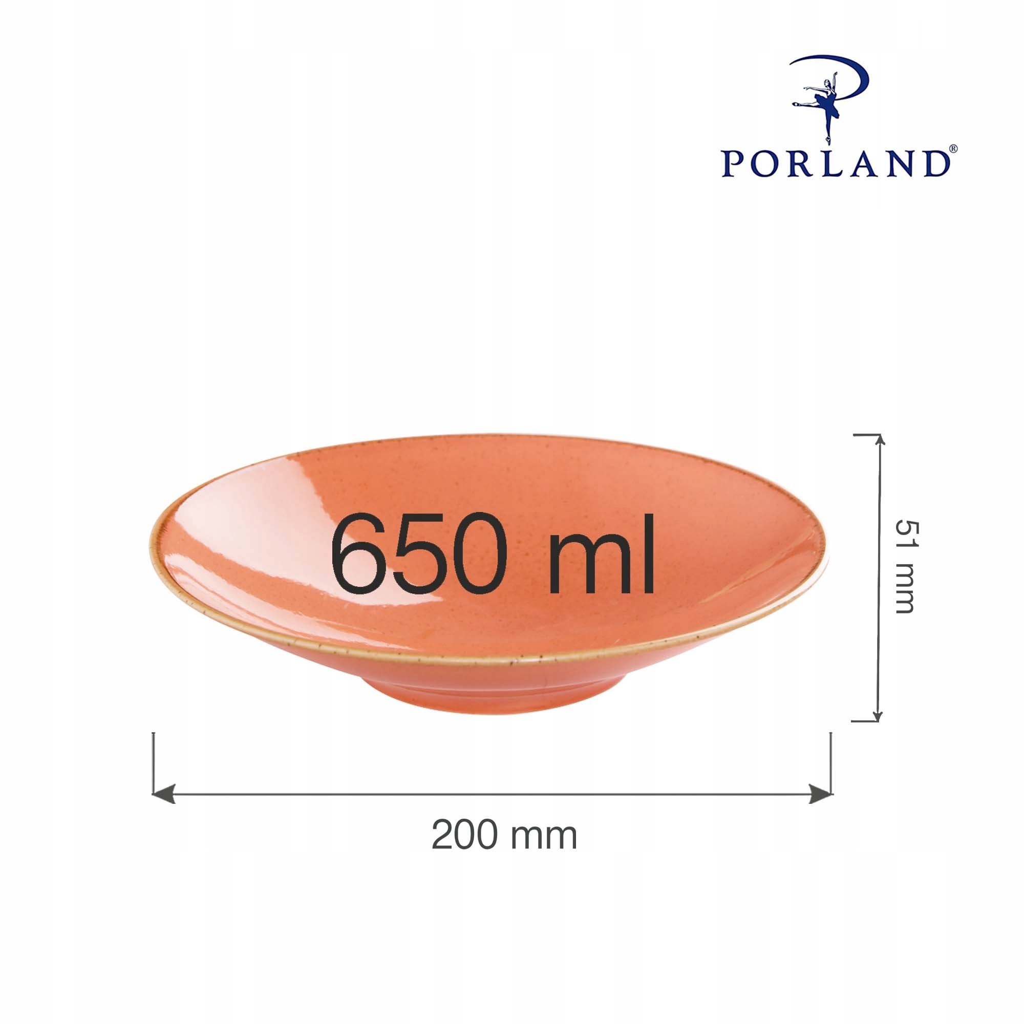 Talerz głęboki Amber 200 mm, 650 ml Marka Porland