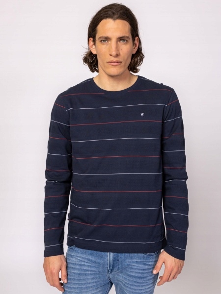 Heavy Tools Pánské Tričko S Dlouhým Rukávem Mikina Connor Navy XL