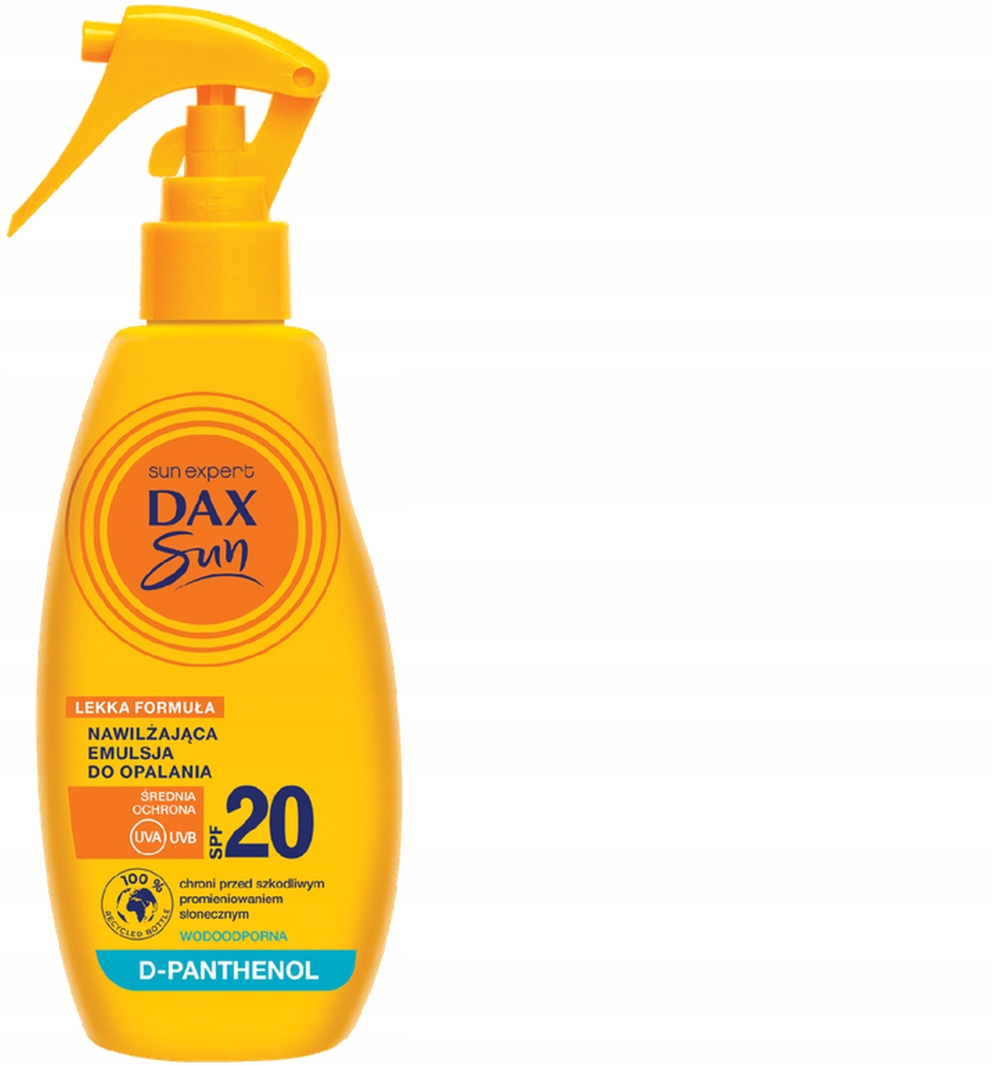 DAX SUN EMULSJA SPF20 nawilżająca do opalania lekka formuła