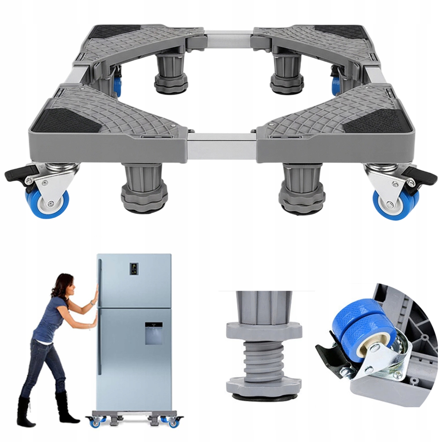 Podstawka Ruchoma Regulowany Do Pralki Suszarki Lodówki Trwały I Solidny