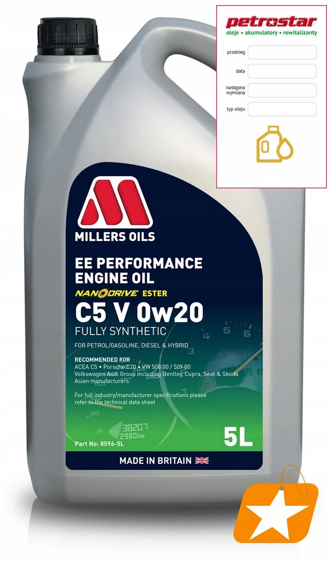 Millers Ee Performance C5 V 0W20 5L
