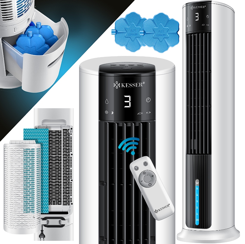 Klimatyzator wieżowy 60W 4w1 wentylator nawilżacz z pilotem przenośny