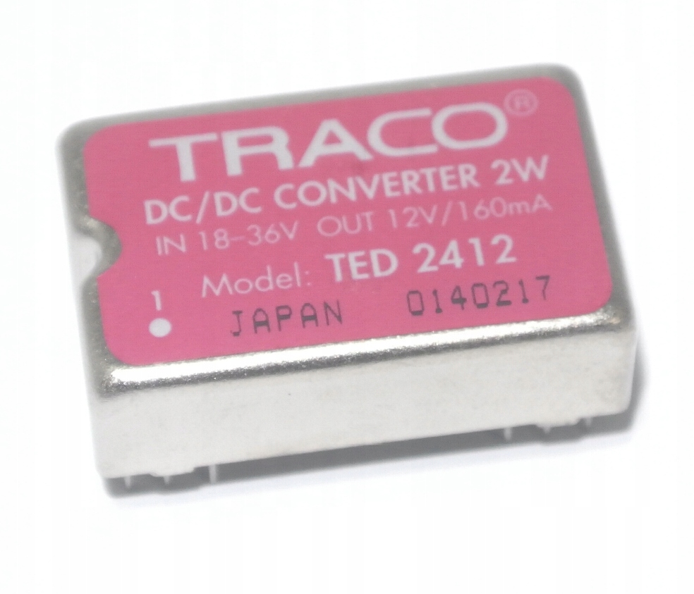 

Przetwornica 2W 18-36V in / 12V out Traco TED2412