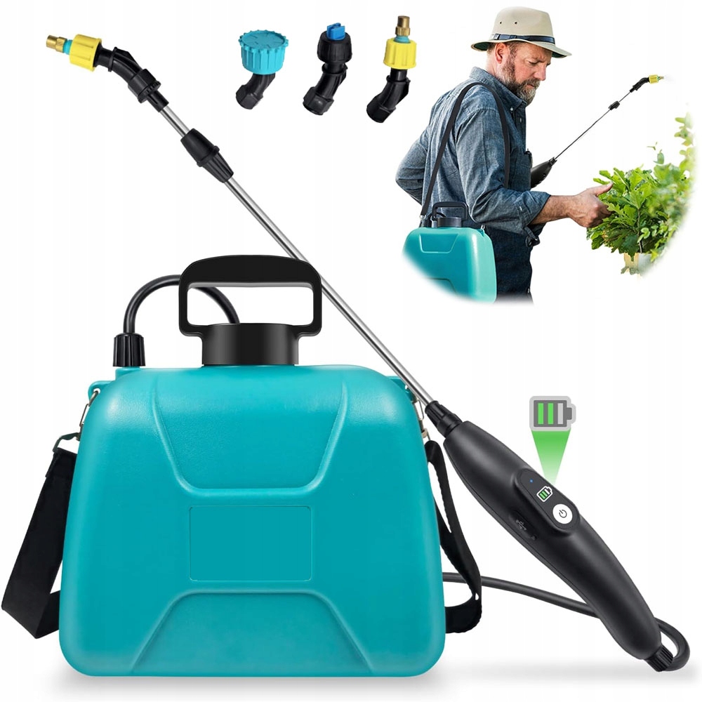Batohový elektrický postřikovač 8L s teleskopickou tyčí 3 silné trysky