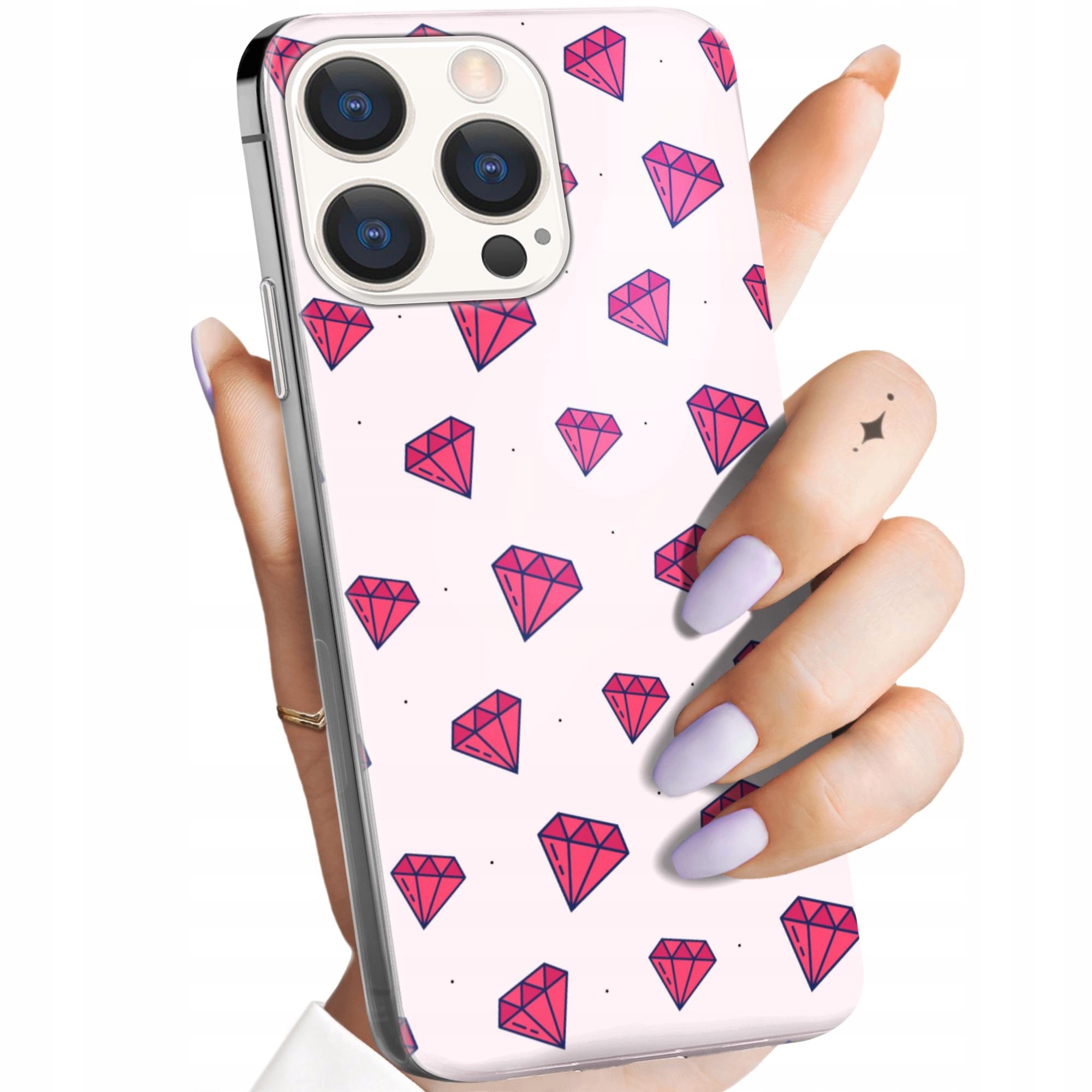 Etui Do Iphone 15 Pro Max Wzór Cyrkonie Diamenty Kryształy Obudowa Case